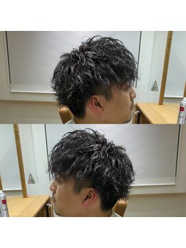 ネイビー(NAVY) お客様スタイル☆ツイストスパイラルパーマ×ハイライトカラー