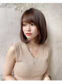 乾かすだけで内に入る スタイリング簡単ボブ