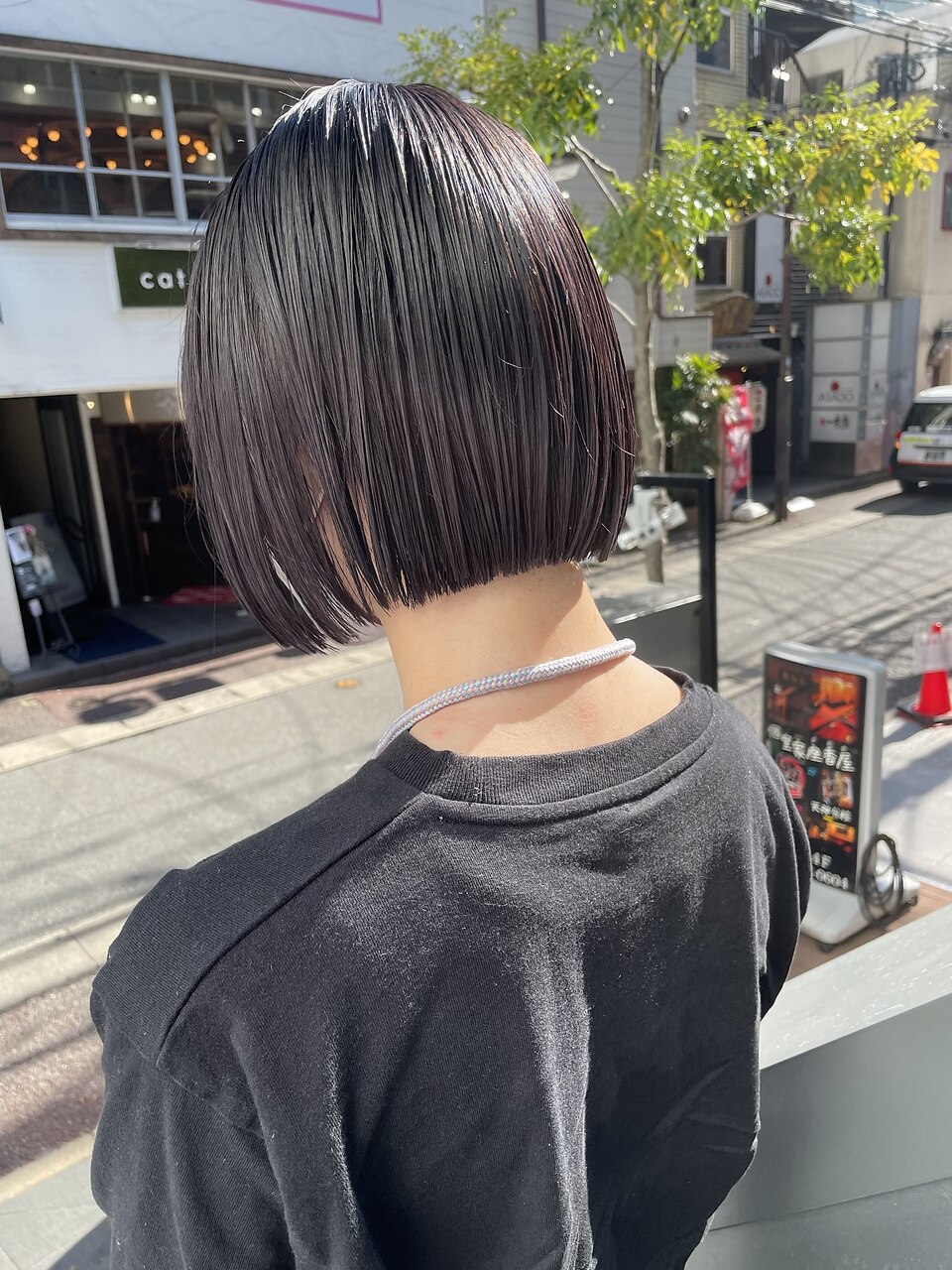 ボブ NUDEワンレングスボブ刈り上げボブ10代20代30代センター分けボブ