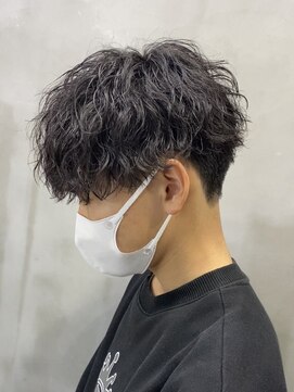 メンズヘアセンス 渋谷(MEN'S HAIR SENSE) ハイライトマッシュパーマウルフアッシュブラックツーブロック