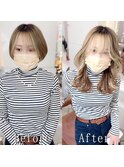 ミストバング#シールエクステ#シースルーバング#くびれヘア#大須