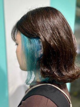 マティーナ ヘアー 池袋(Matina hair) 【アクアブルーインナーカラー】20代30代40代50代