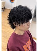 緩め波巻きパーマウルフ