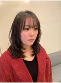 小顔ミディアムレイヤー
