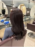 カシスブラウンチェリーレッドブリーチなしダブルカラー