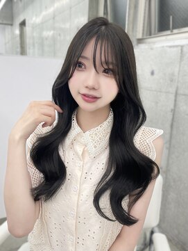 エヌアイ オモテサンドウ(ni omotesando) 暗髪レイヤーカット/オリーブグレージュ/シースルーバング上野