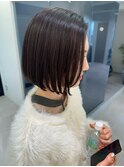ショートボブ◎髪質改善ブラウン/細めハイライト20代～50代