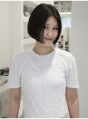 ワンレンのミニボブ