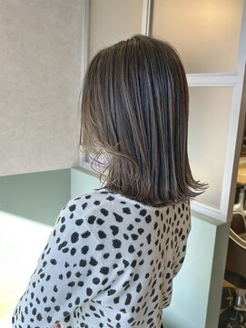 アンビシャス 福生(ambitious) ブリーチなしダブルカラーミルクティーグレージュ