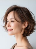クラゲヘアー/小顔/ココアベージュ/オリーブグレー/川西