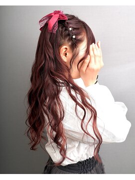 編み上げハーフツイン推し活オタ活ヘアセットヘアメヘアアレンジ