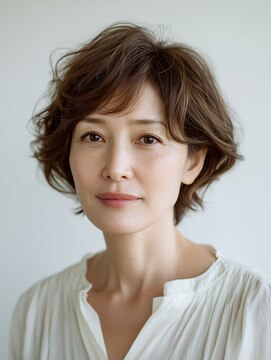 クラゲヘアー/小顔/ココアベージュ/オリーブグレー/川西