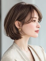 ヘアー ミッション 心斎橋店(hair Mission)&nbsp;白髪ぼかし/グレイカラー/ショートボブ/ナチュラル