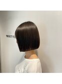 前下がりボブ 縮毛矯正 ストレートボブ タッセルボブ