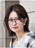 レイヤーボブ ミディアムレイヤー デジタルパーマ 前髪 小顔