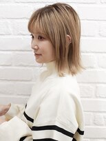 インデックスヘアーユー 錦糸町店(in'dex hair - U)&nbsp;錦糸町×ミルクティーベージュ 透明感ミルクティーベージュボブ