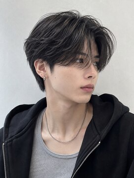 ベル 新宿(Belle) 毛流れマッシュマレットヘアウルフカルマパーマ曲がる縮毛矯正