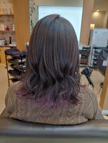 ヘアリゾートハピネス 紫インナーカラー☆