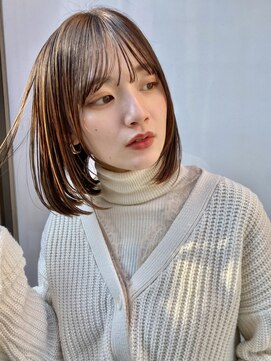 ノアエクレ 銀座(noah ecle) 『noah ecle仲村』ミルクティーブラウン◎髪質改善さらさらボブ