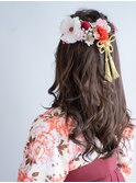 ミディアム・ロングヘアー卒業式袴編み込みハーフアップアレンジ