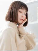 バレイヤージュ小顔前下がり切りっぱなしボブa越谷20代30代40代