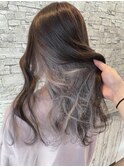 ホワイトシルバーインナーカラー☆