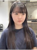 【December】就活カラー×ブリーチなし透明感グレージュカラー