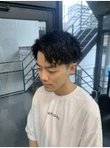 波巻きハイライトアップバングツーブロックマッシュ