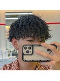 波巻きパーマ