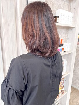 キャアリー(Caary) 福山Caaryゆるふわデジタルパーマ暖色モテピンクカラー30代40代