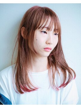 ルプラ ブリリアント(le-pla brilliant) フェイスレイヤー/レイヤーカット/ピンクベージュ/ダブルカラー