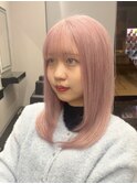 ペールピンク/ピンクカラー/ブリーチ/ハイトーン/滋賀/草津