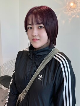 ギグスダブル 栄店(gigs double) ショートレイヤー/ボブ/ローズブラウン