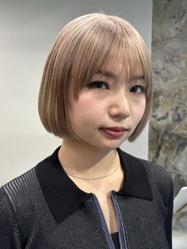 ソル ジングウマエ(SOL JINGUMAE) タッセルボブ切りっぱなしボブ顔周りレイヤーボブ外ハネボブ韓国