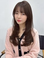 透明感カラー 艶髪 ヨシンモリ チェリーブラウン レイヤーカット