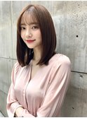 ナチュラル艶感ミディアムストレート