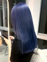 ロイオブジゼル(roi of GiseL)&nbsp;ハイトーン ブリーチ ネイビー ブルー ケアブリーチ 暗めカラー