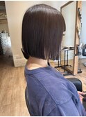 ナチュラル縮毛矯正×パツっとボブ