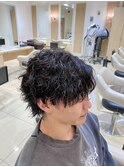 波巻きパーマ×ウルフ