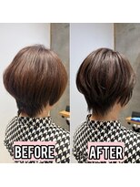 アルトル 池袋2nd(altru)&nbsp;白髪ぼかしグレージュ×くびれショート