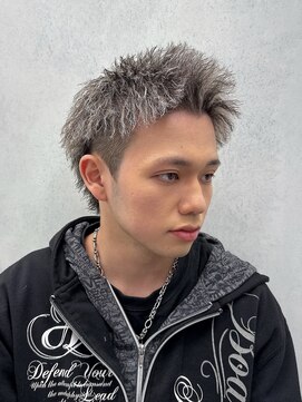 ルースト 西院店(ROOST) MEN’S HAIR/パイルツイスト/ホワイトハイライト/眉毛カット