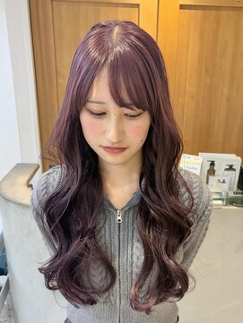 テトラ バイ ネオリーブ 横浜西口店(tetra by neolive) ピンクラベンダー ハイトーン ブリーチ ロング巻き髪 横浜★