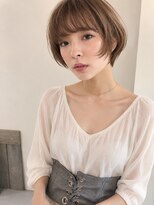 キース ヘアアンドメイク 恵比寿(kith. hair&make)&nbsp;ナチュラルショート/透明感ブラウンベージュ/小顔レイヤー