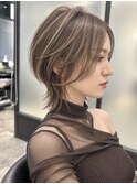 ショートウルフハイライト×ウルフカット20代30代40代