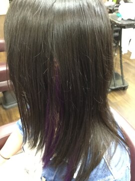 サロン ド アイ ソレイユ(Salon de i Soleil) インナーカラー風バイオレットエクステスタイル内側