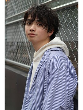 ブークル(boucle) 黒濡れ髪ストリートカジュアルマッシュ