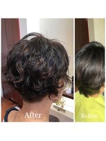 フラワーズビィーオーディー(FLOWERS BOD)&nbsp;刈り上げショート×パーマ×ハイライト