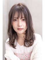メーヴェ(Mowen) mowen 南堀江 シアーベージュ×ゆる巻きミディ×大人かわいい