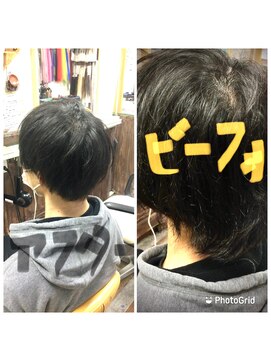 ヘアースペース 練馬店(hair space COCO) 坊主から伸ばしきった長さを絶妙なバランスのミディアムに
