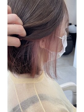 アルト(ALTO) 20代30代イヤリングカラーピンクグレージュ×黒髪暗髪ナチュラル